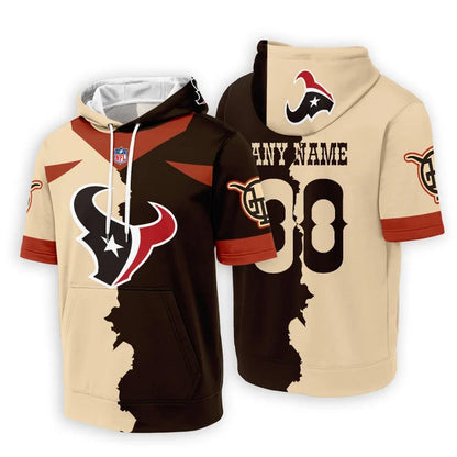 [SPECIAL OFFER] NEW CUSTOMIZED NFL15 HTT HOUSTON TEXANS SHORT SLEEVE HOODIE T-SHIRT