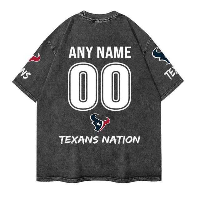 [SPECIAL OFFER] NEW CUSTOMIZED NFL15 HTT HOUSTON TEXANS FUNNY MULTICOLOR WASHED TEE