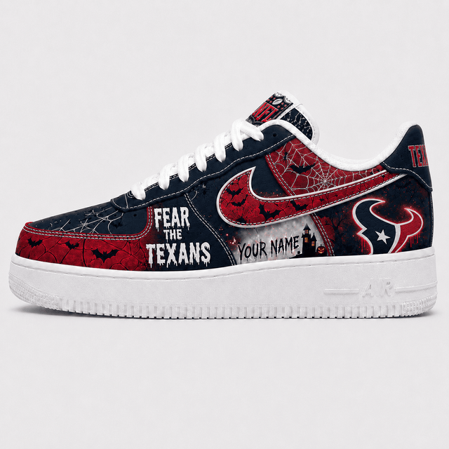 [SPECIAL OFFER] NEW CUSTOMIZED NFL15 HTT HOUSTON TEXANS HALLOWEEN AF1 SHOES