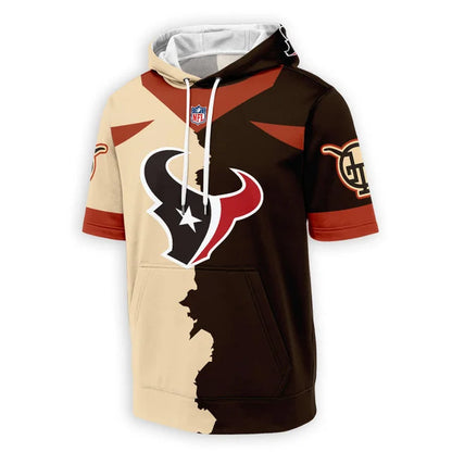 [SPECIAL OFFER] NEW CUSTOMIZED NFL15 HTT HOUSTON TEXANS SHORT SLEEVE HOODIE T-SHIRT