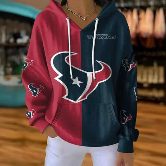 [SPECIAL OFFER] NEW CUSTOMIZED NFL15 HTT HOUSTON TEXANS RIBBED HOODIE & SWEATSHIRT
