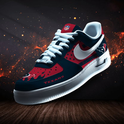 LIMITED EDITION - NEW CUSTOMIZED NFL15 HTT HOUSTON TEXANS AF1 SNEAKERS