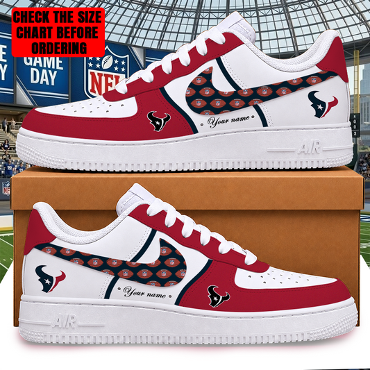 [SPECIAL OFFER] NEW CUSTOMIZED NFL15 HTT HOUSTON TEXANS AF1 SHOES