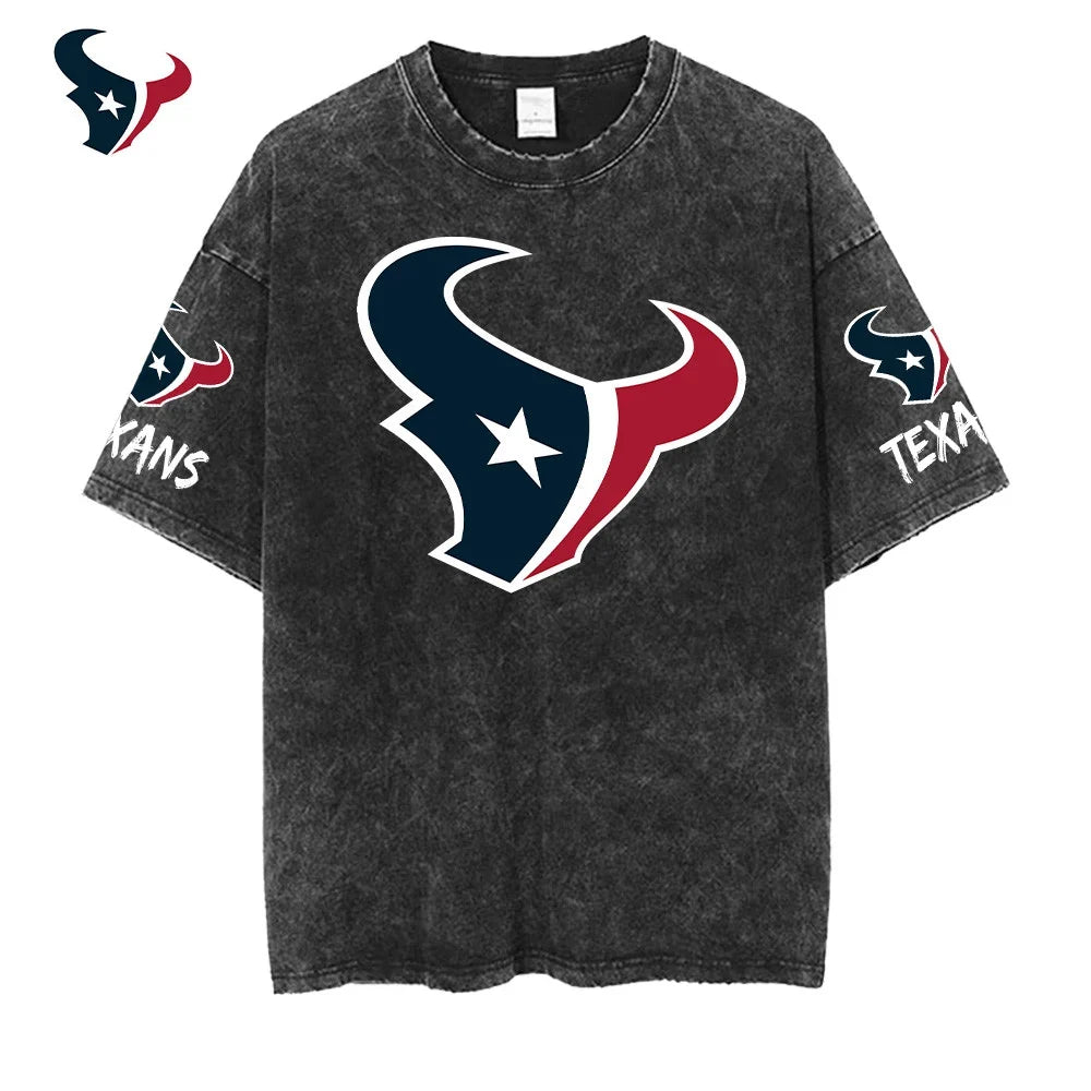 [SPECIAL OFFER] NEW CUSTOMIZED NFL15 HTT HOUSTON TEXANS FUNNY MULTICOLOR WASHED TEE