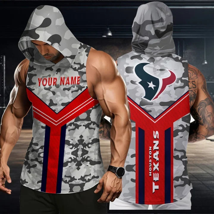 [SPECIAL OFFER] NEW CUSTOMIZED NFL15 HTT HOUSTON TEXANS HOODED TANK TOP