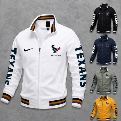 [SPECIAL OFFER] NEW CUSTOMIZED NFL15 HTT HOUSTON TEXANS MEN'S CASUAL JACKET