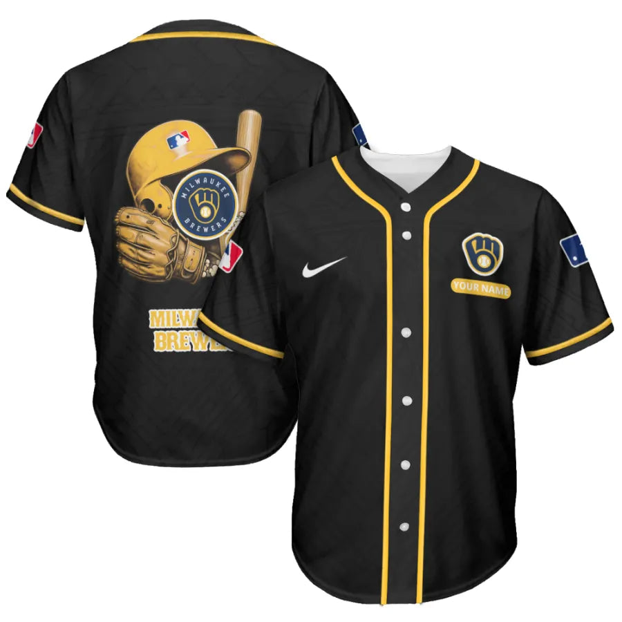 [FLASH SALE] NEW CUSTOMIZED MLB15 MBS MILWAUKEE BREWERS BASEBALL JERSEY