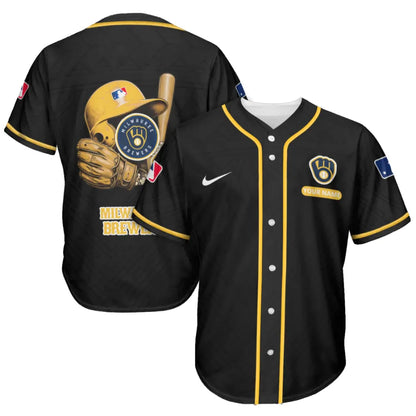 [FLASH SALE] NEW CUSTOMIZED MLB15 MBS MILWAUKEE BREWERS BASEBALL JERSEY