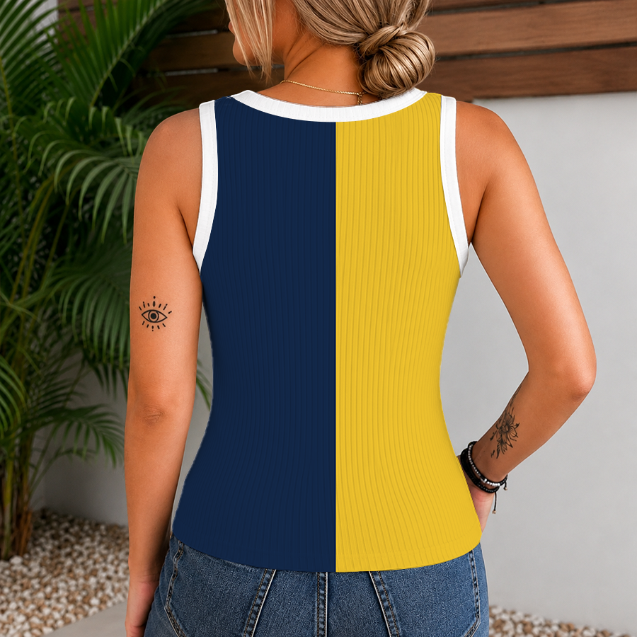 [FLASH SALE] NEW CUSTOMIZED MLB15 MBS MILWAUKEE BREWERS WOMEN'S V-NECK TANK TOP