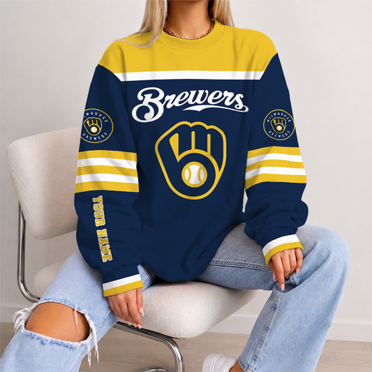 [FLASH SALE] NEW CUSTOMIZED MLB15 MBS MILWAUKEE BREWERS UNISEX SWEATSHIRT