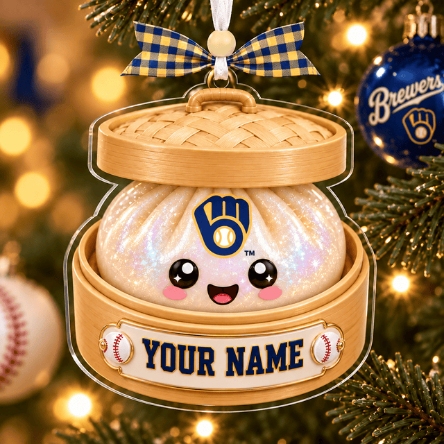 [FLASH SALE] NEW CUSTOMIZED MLB15 MBS MILWAUKEE BREWERS CHRISTMAS ACRYLIC ORNAMENT