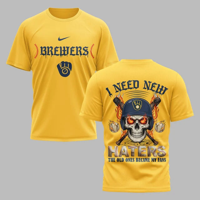[FLASH SALE] NEW CUSTOMIZED MLB15 MBS MILWAUKEE BREWERS MUTICOLOR T-SHIRT