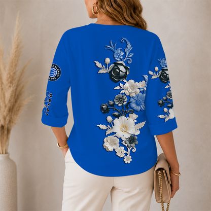 LIMITED EDITION - NEW CUSTOMIZED NBA15 OMA ORLANDO MAGIC WOMEN'S V-NECK LONG SLEEVE SHIRT