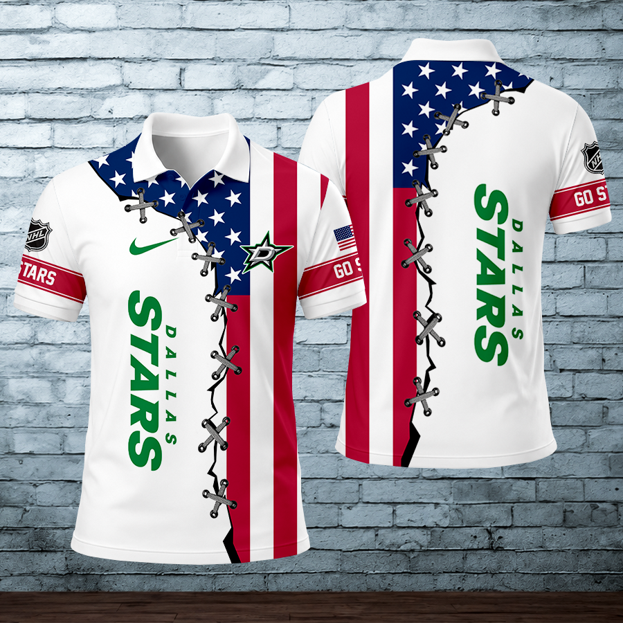 [SUPER SALE] NEW CUSTOMIZED NHL15 DLS DALLAS STARS POLO SHIRT