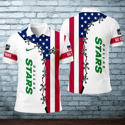 [SUPER SALE] NEW CUSTOMIZED NHL15 DLS DALLAS STARS POLO SHIRT