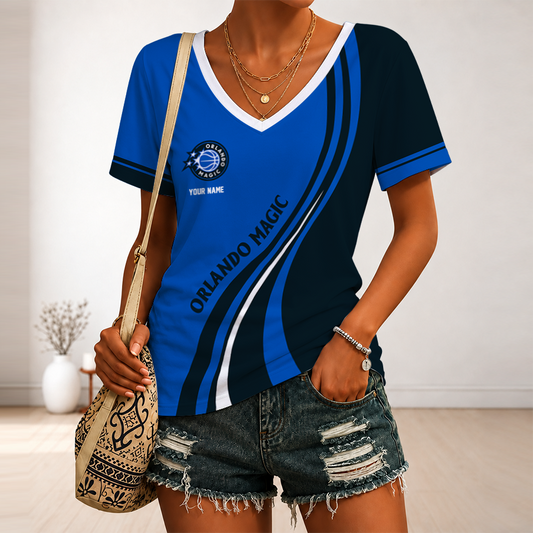 [HOT DEAL] NEW CUSTOMIZED NBA15 OMA ORLANDO MAGIC V-NECK FEMALE SHIRT