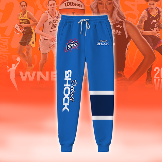 [FAN FAVORITE] NEW CUSTOMIZED WNBA15 DTS DETROIT SHOCK SWEATPANTS