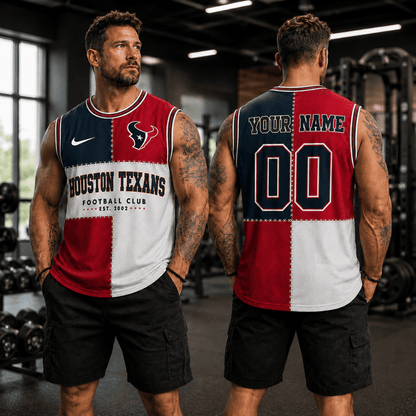 [SPECIAL OFFER] NEW CUSTOMIZED NFL15 HTT HOUSTON TEXANS MEN'S GYM SHIRT