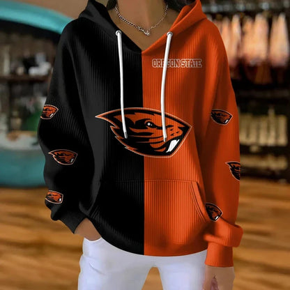 [FAN FAVORITE] NEW CUSTOMIZED NCAA CWS15 OGB OREGON STATE BEAVERS RIBBED HOODIE & SWEATSHIRT