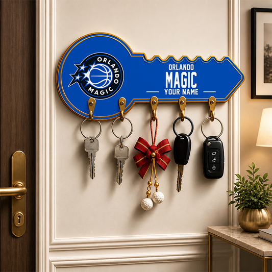 [HOT DEAL] NEW CUSTOMIZED NBA15 OMA ORLANDO MAGIC WALL KEY HOLDER FOR HOME