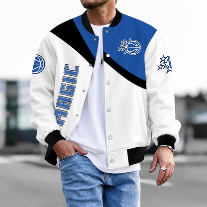[HOT DEAL] NEW CUSTOMIZED NBA15 OMA ORLANDO MAGIC BASEBALL JACKET, SATIN VARSITY JACKET