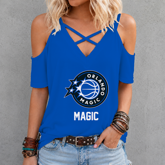 [HOT DEAL] NEW CUSTOMIZED NBA15 OMA ORLANDO MAGIC CRISS CROSS V-NECK TOP