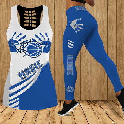[HOT DEAL] NEW CUSTOMIZED NBA15 OMA ORLANDO MAGIC HOLLOW TANK TOP & LEGGINGS SET