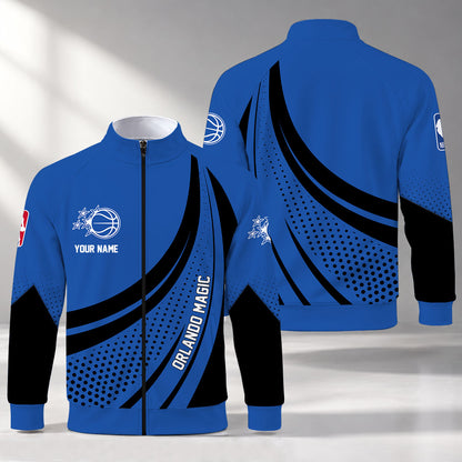 [HOT DEAL] NEW CUSTOMIZED NBA15 OMA ORLANDO MAGIC STAND COLLAR JACKET