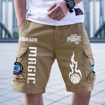 [HOT DEAL] NEW CUSTOMIZED NBA15 OMA ORLANDO MAGIC CARGO SHORTS