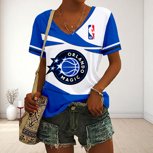 [HOT DEAL] NEW CUSTOMIZED NBA15 OMA ORLANDO MAGIC V-NECK FEMALE SHIRT