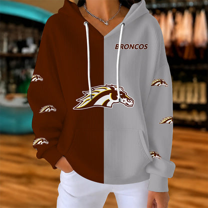 [FAN FAVORITE] NEW CUSTOMIZED NCAA MFF15 WMB WESTERN MICHIGAN BRONCOS RIBBED HOODIE & SWEATSHIRT