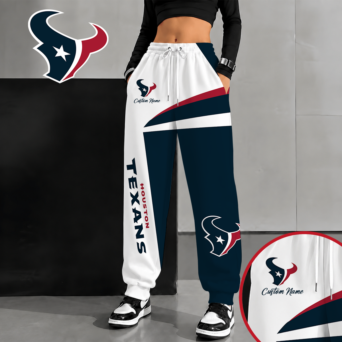 [SPECIAL OFFER] NEW CUSTOMIZED NFL15 HTT HOUSTON TEXANS SWEATPANTS