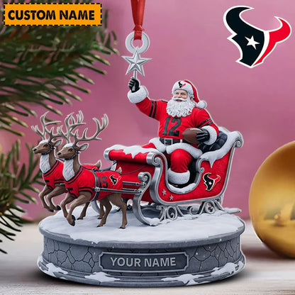 [SPECIAL OFFER] NEW CUSTOMIZED NFL15 HTT HOUSTON TEXANS CHRISTMAS ACRYLIC ORNAMENT