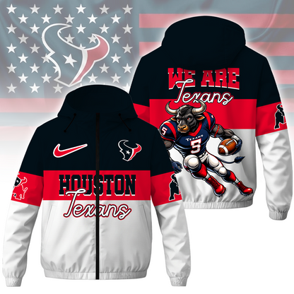 [SPECIAL OFFER] NEW CUSTOMIZED NFL15 HTT HOUSTON TEXANS WINDBREAKER JACKET