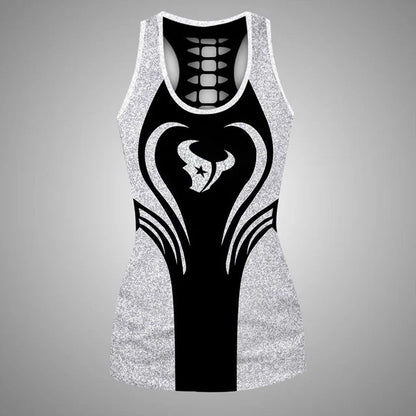[SPECIAL OFFER] NEW CUSTOMIZED NFL15 HTT HOUSTON TEXANS HOLLOW TANK TOP & LEGGINGS SET