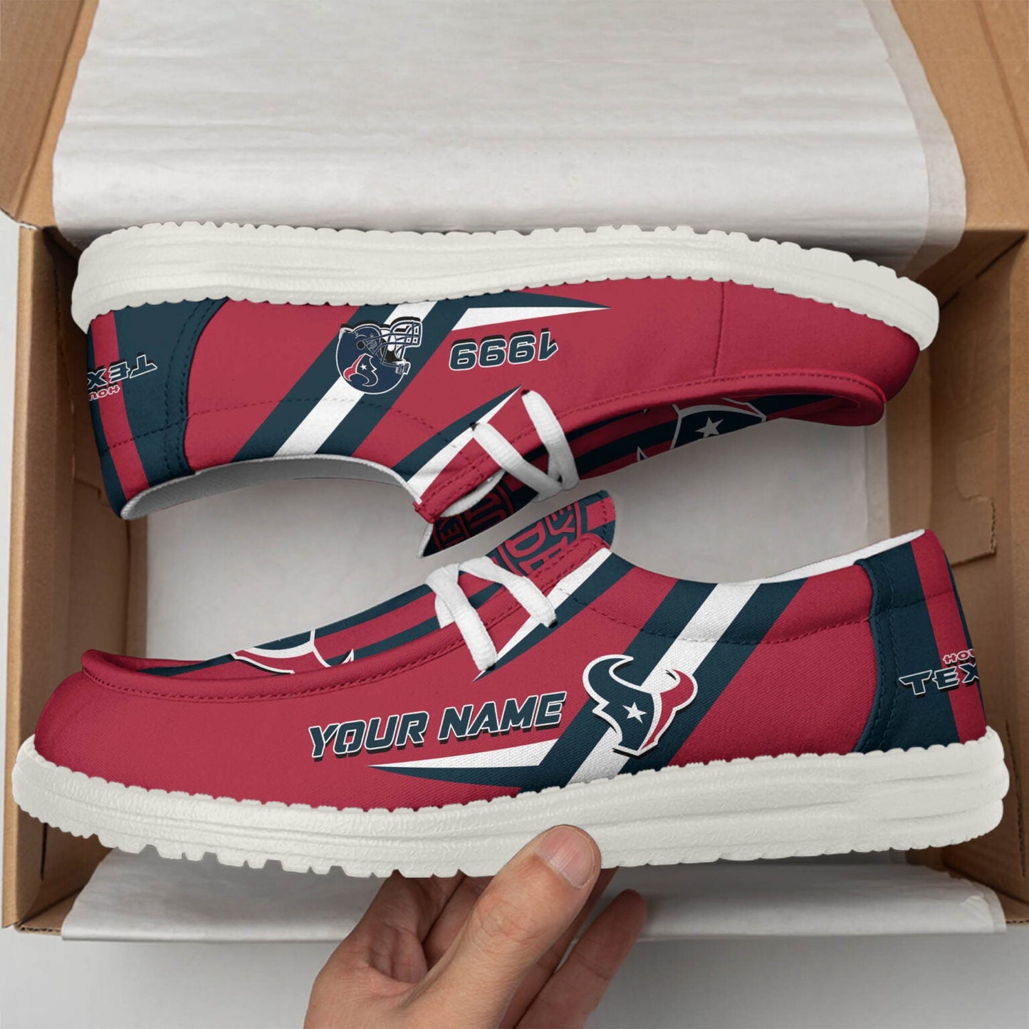 [SPECIAL OFFER] NEW CUSTOMIZED NFL15 HTT HOUSTON TEXANS LOAFER SHOES