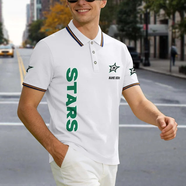 [SUPER SALE] NEW CUSTOMIZED NHL15 DLS DALLAS STARS POLO SHIRT