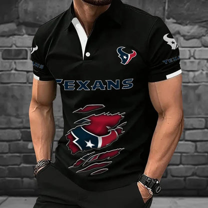[SPECIAL OFFER] NEW CUSTOMIZED NFL15 HTT HOUSTON TEXANS POLO SHIRT