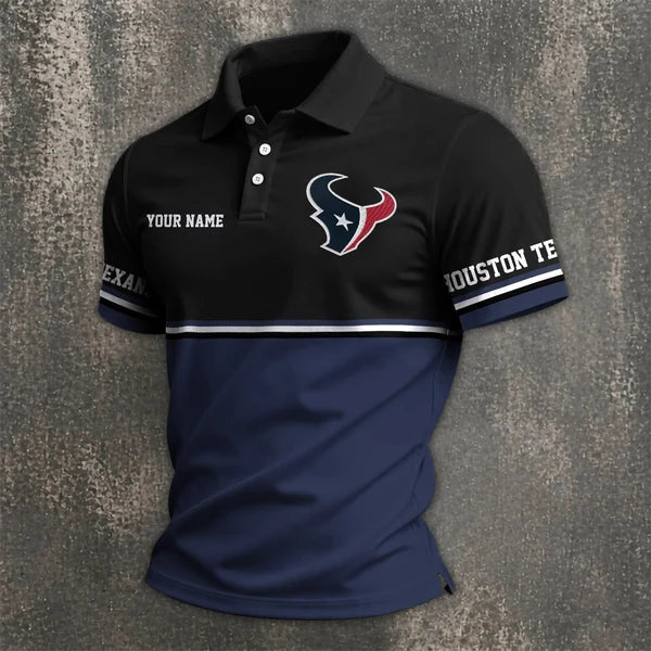 [SPECIAL OFFER] NEW CUSTOMIZED NFL15 HTT HOUSTON TEXANS POLO SHIRT