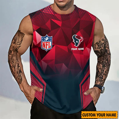 [SPECIAL OFFER] NEW CUSTOMIZED NFL15 HTT HOUSTON TEXANS MEN'S GYM SHIRT