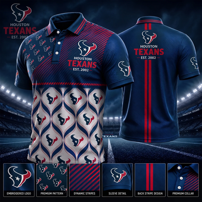 [SPECIAL OFFER] NEW CUSTOMIZED NFL15 HTT HOUSTON TEXANS POLO SHIRT