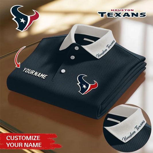 [SPECIAL OFFER] NEW CUSTOMIZED NFL15 HTT HOUSTON TEXANS POLO SHIRT