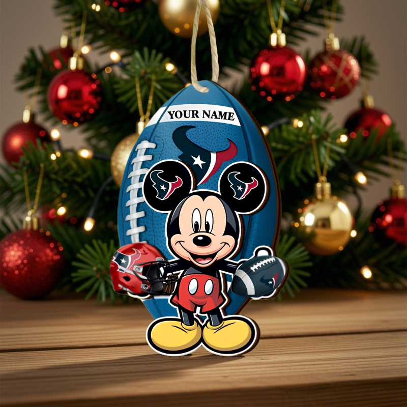 [SPECIAL OFFER] NEW CUSTOMIZED NFL15 HTT HOUSTON TEXANS CHRISTMAS ACRYLIC ORNAMENT