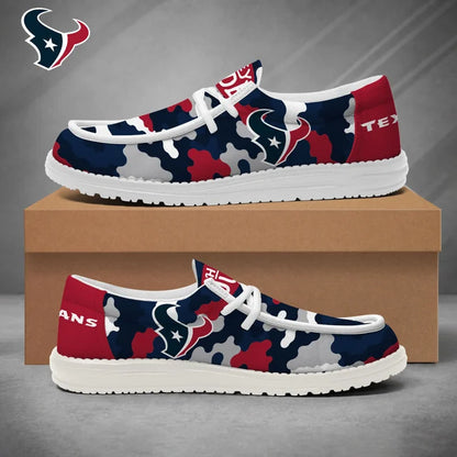 [SPECIAL OFFER] NEW CUSTOMIZED NFL15 HTT HOUSTON TEXANS LOAFER SHOES