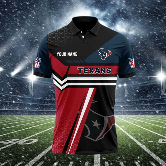 [SPECIAL OFFER] NEW CUSTOMIZED NFL15 HTT HOUSTON TEXANS POLO SHIRT