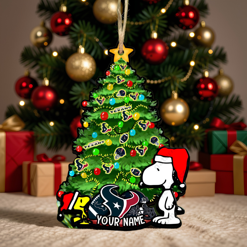 [SPECIAL OFFER] NEW CUSTOMIZED NFL15 HTT HOUSTON TEXANS CHRISTMAS ACRYLIC ORNAMENT