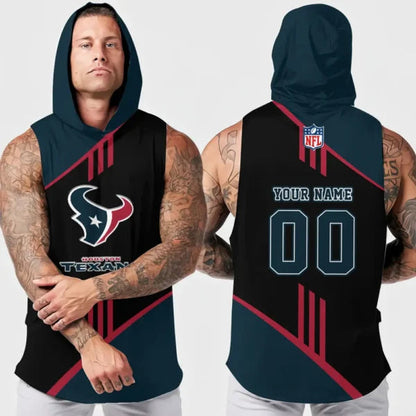 [SPECIAL OFFER] NEW CUSTOMIZED NFL15 HTT HOUSTON TEXANS HOODED TANK TOP