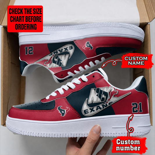 [SPECIAL OFFER] NEW CUSTOMIZED NFL15 HTT HOUSTON TEXANS AF1 SHOES