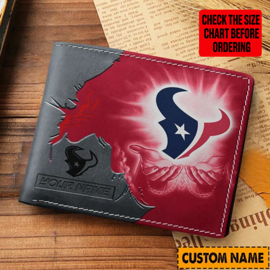 [SPECIAL OFFER] NEW CUSTOMIZED NFL15 HTT HOUSTON TEXANS LEATHER WALLET