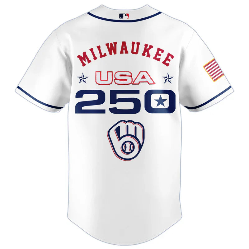 [FLASH SALE] NEW CUSTOMIZED MLB15 MBS MILWAUKEE BREWERS BASEBALL JERSEY